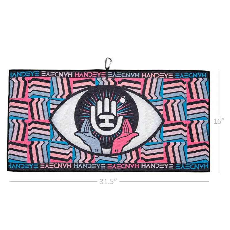 Dynamic Discs Microfiber Waffle Towel - Hsco Rising Eye Design 1