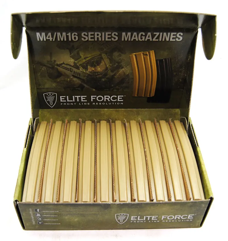 Elite Force M4/M16 140Rd Mid Cap Magazine 10 Pack - Dark Earth Brown 1