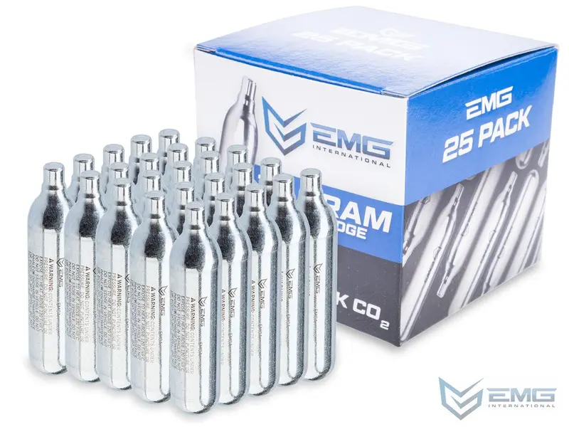 Emg 12 Gram Co2 Cartridge For Airsoft And Air Gun - Pack Of 25 1