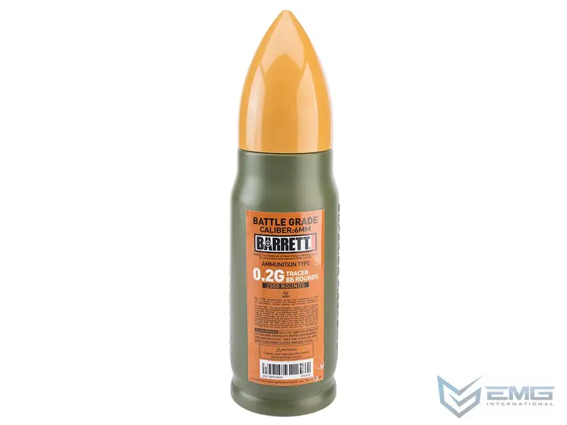 Emg Barrett Licensed Battle Grade 6Mm Airsoft Tracer 0.20G Bbs - 2000 1
