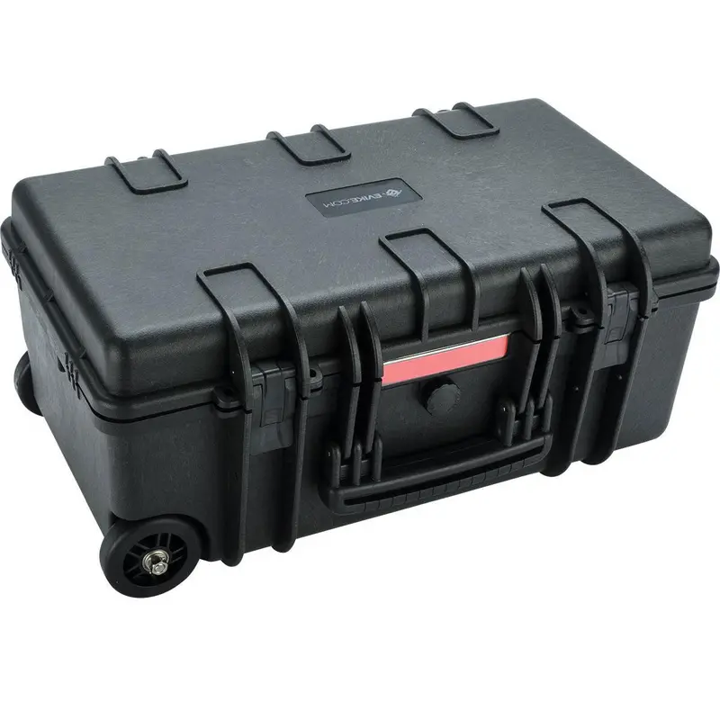 Emg "Carry-On" Equipment Rolling Case W/ Customizable Grit Foam - Black 1