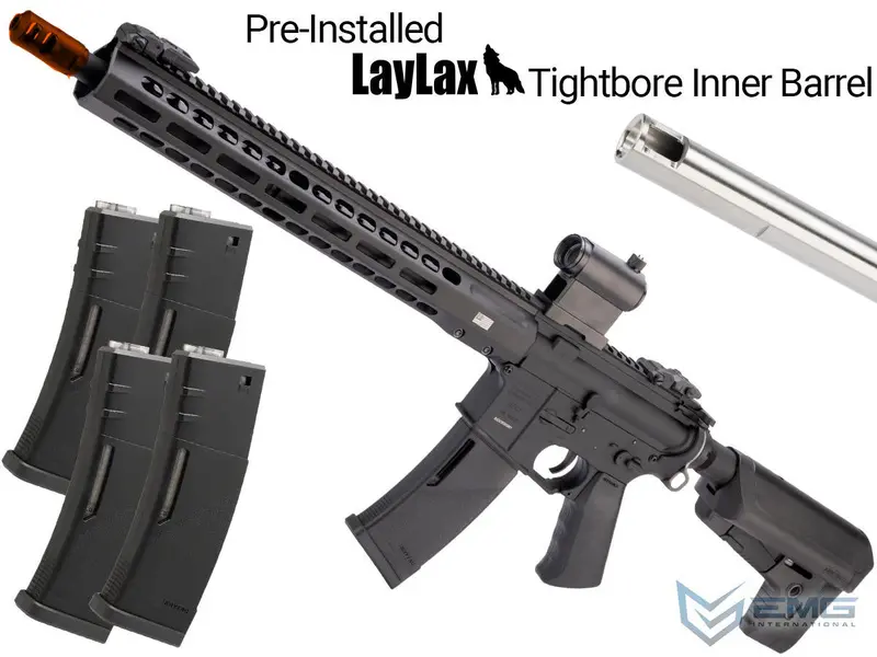 Emg / Krytac / Barret Firearms Rec7 Di Ar15 Aeg Airsoft Rifle 350 Fps Siege Package 1