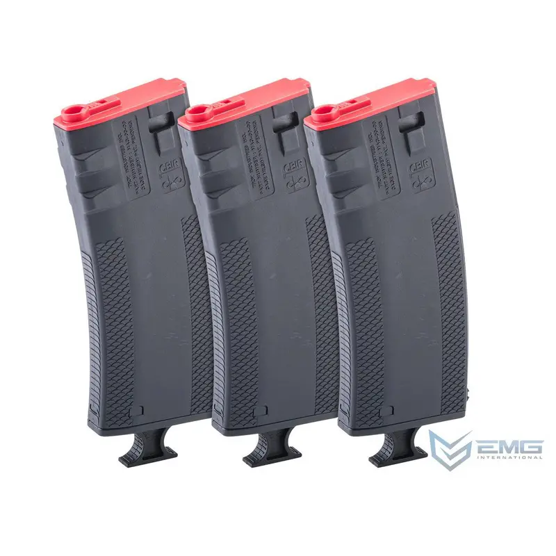 Emg Troy Industries 250Rd Mid-Cap Battlemag W/ T-Grip Magazine Assist For M4/M16 Series Airsoft Aeg Rifles - 3 Pack 1