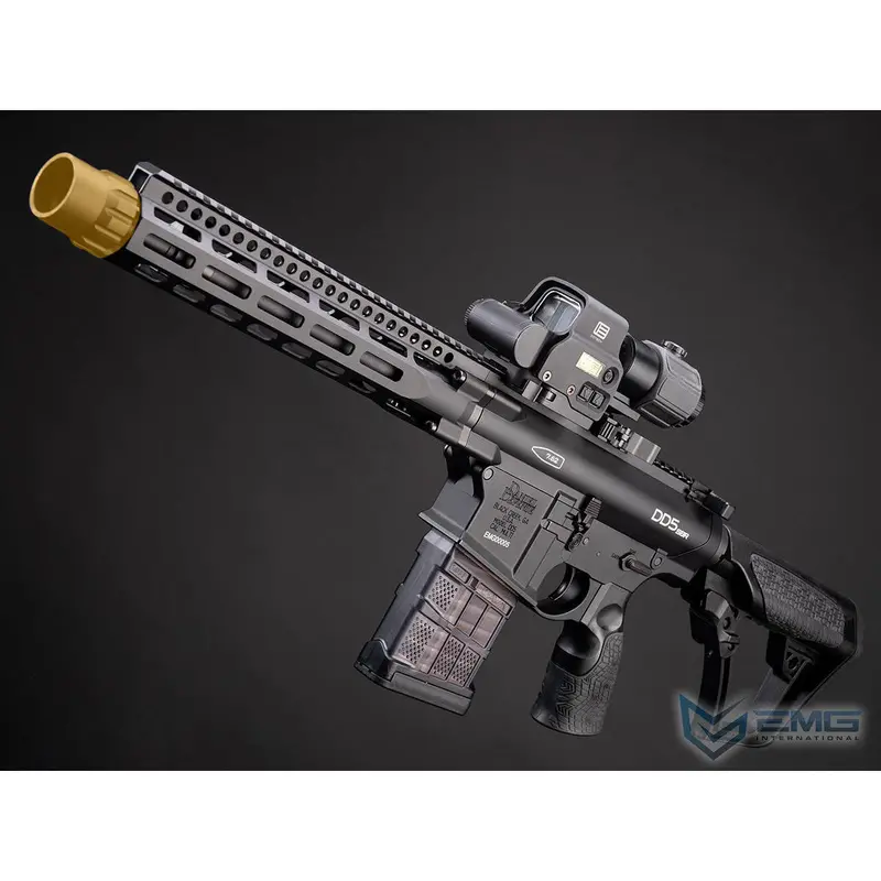 Emg X Daniel Defense Dd5 Airsoft Aeg Rifle - Cyma W/ Platinum Gearbox & Kestrel V2 Mosfet - Black - Sbr 1