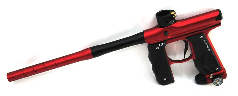 Empire Mini Gs Paintball Gun W/ 2 Piece Barrel - Dust Red/Black 1