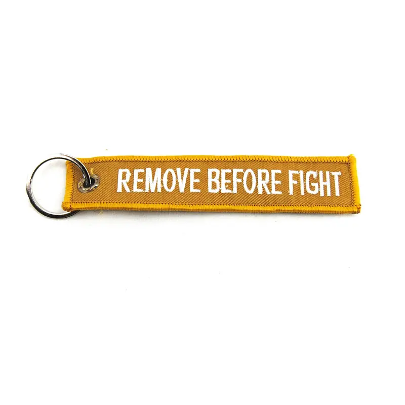 Enola Gaye Keychain "Remove Before Fight" - Yellow 1