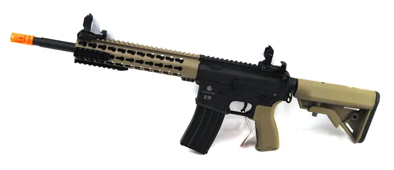 Evolution Combat Recon S 14.5" Carbontech Airsoft Rifle - Black/Tan 1