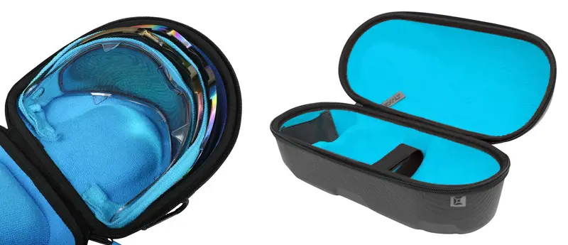Exalt Le Universal Carbon V3 Lens & Tank Case - Charcoal Grey / Cyan Microfiber 1