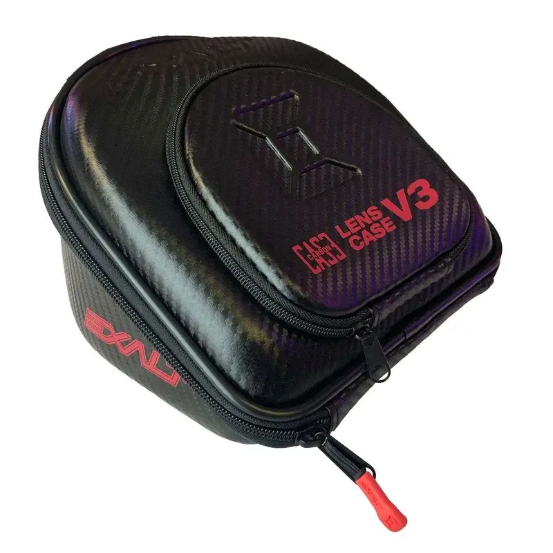 Exalt Universal Carbon Lens Case V3 - Black / Red Microfiber 1