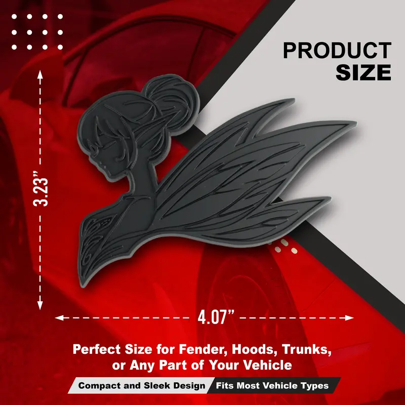 Fairy Emblem - Left And Right - Matte Black 2