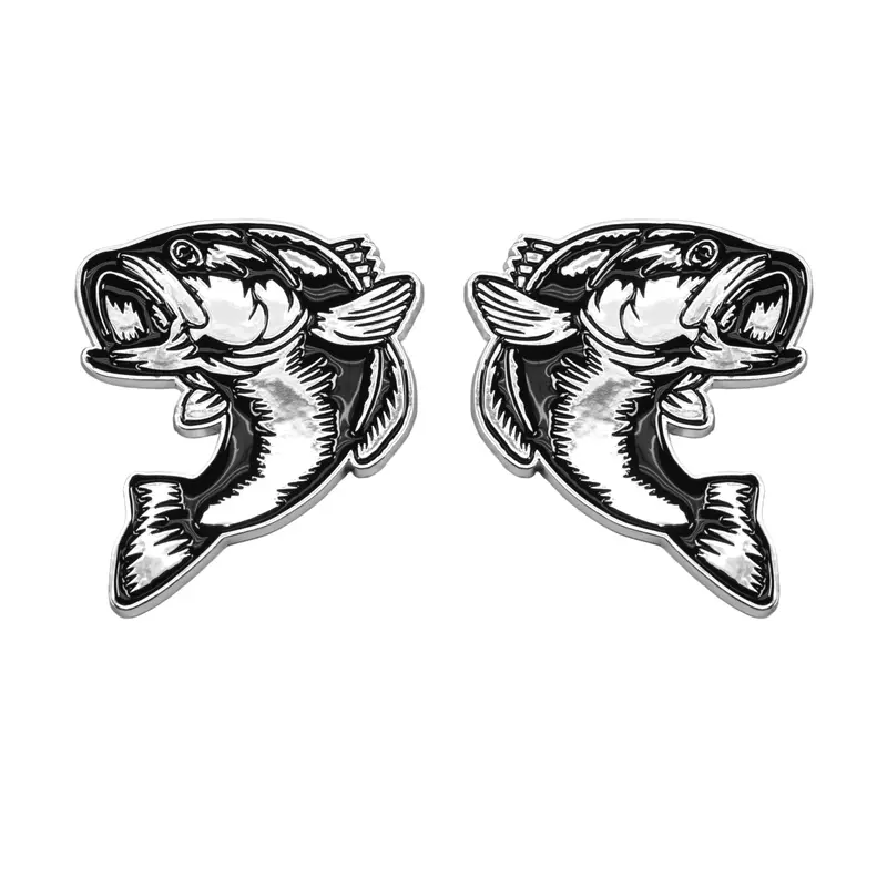 Fish Emblem - Left And Right - Chrome 1