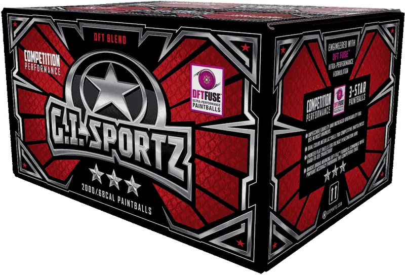 G.I. Sportz 3 Star Paintballs Ruby / Magma Shell - Orange Fill - No Shipping 1