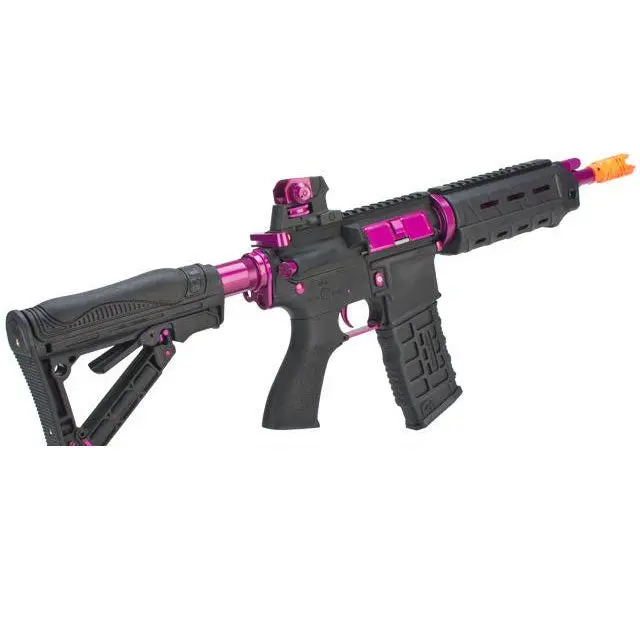G&G Gr4 G26 Airsoft Electric Blowback Aeg Rifle - Black / Pink 2
