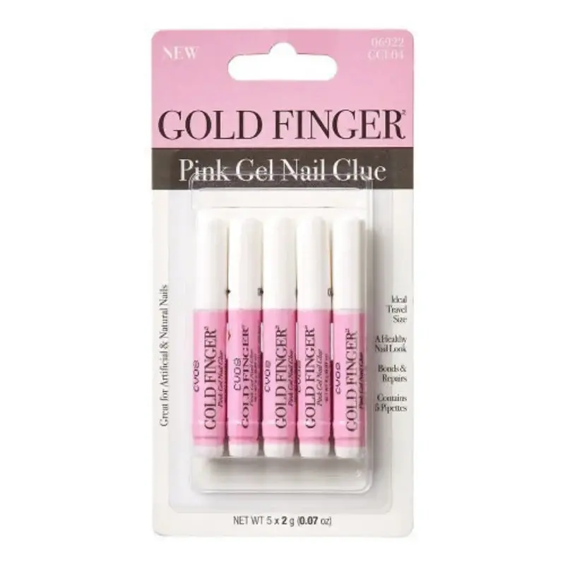 Gold Finger Pink Gel Nail Glue - 5 Pcs [Ggl04] 1