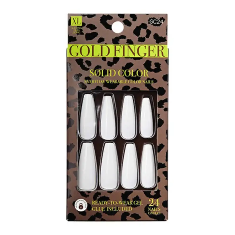 Gold Finger Solid Color Nails - Sweety 1