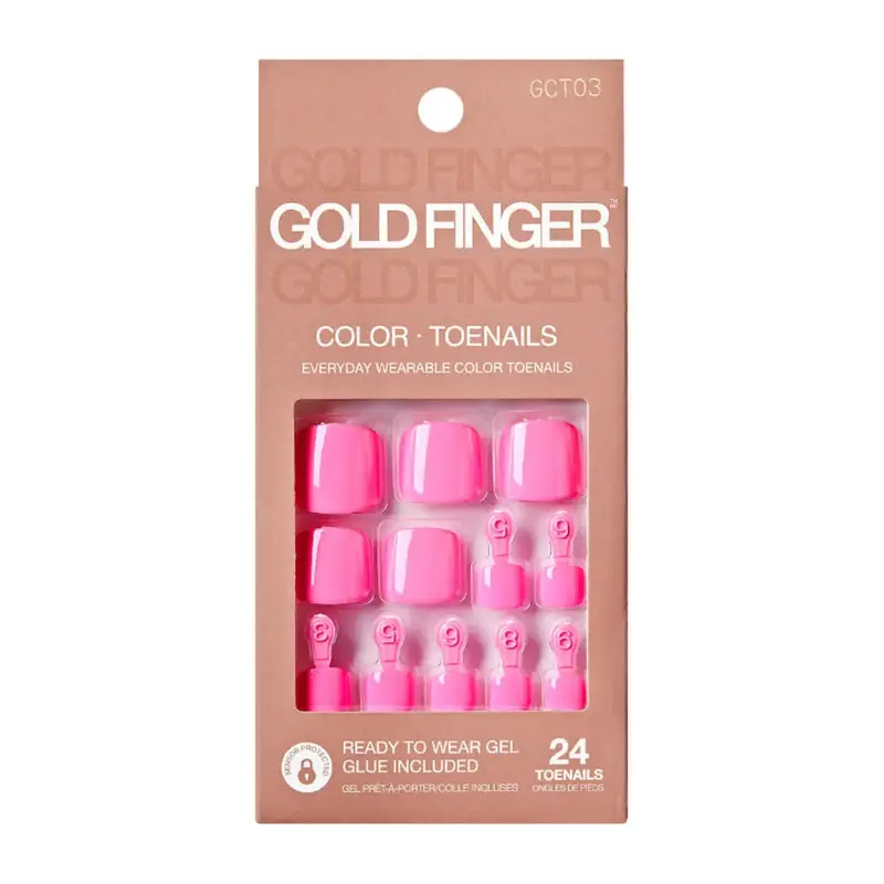 Gold Finger Solid Color Toenails - Blush 1