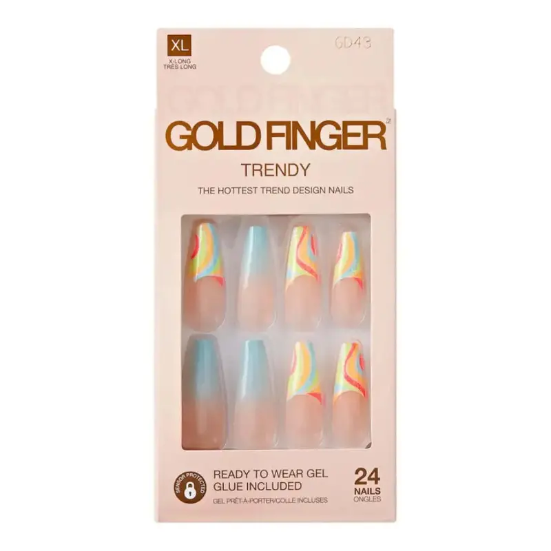 Gold Finger Trendy Nails - Be Bubbly 1
