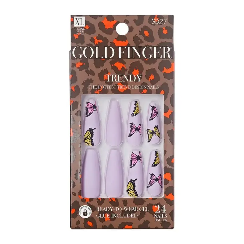 Gold Finger Trendy Nails - Butterflies [Gd27] 1