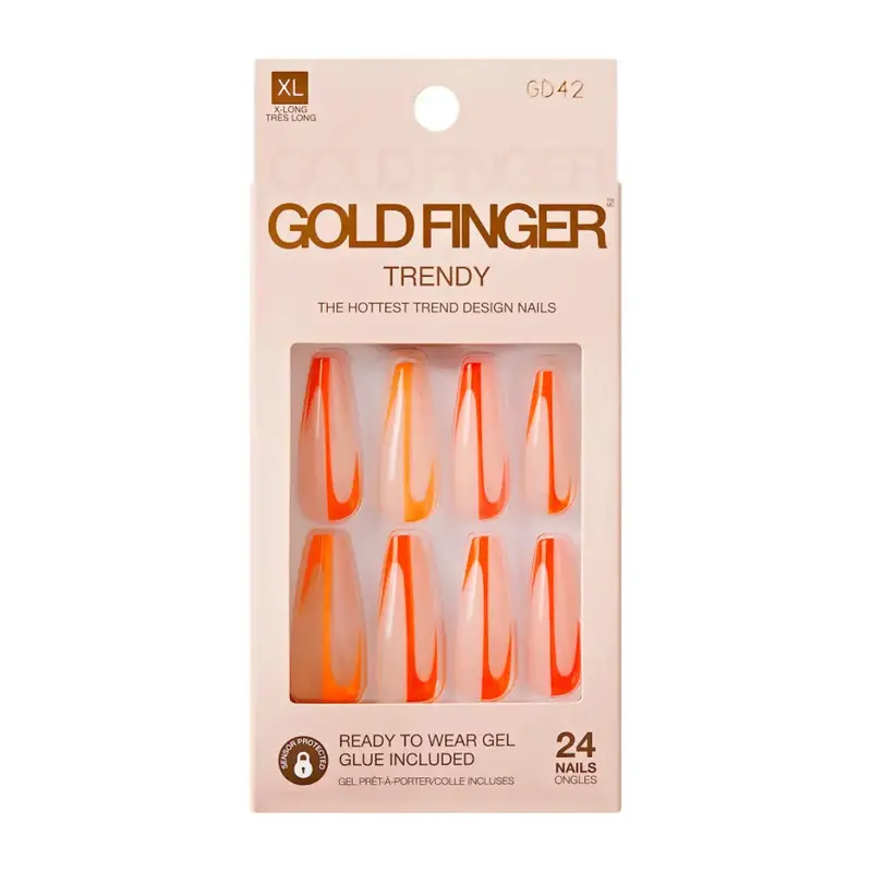 Gold Finger Trendy Nails - Green Flags [Gd42] 1