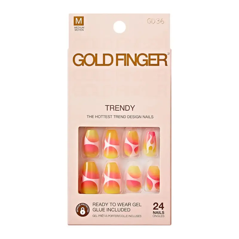 Gold Finger Trendy Nails - Same Friends 1