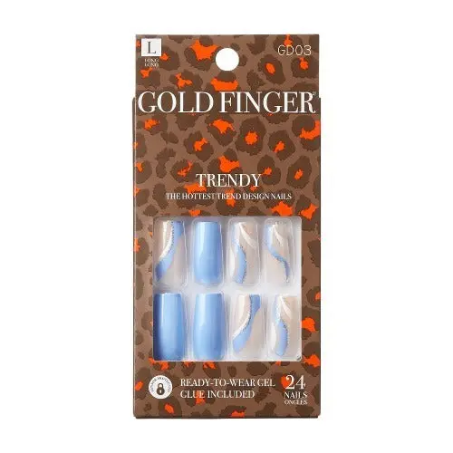 Gold Finger Trendy Nails - Underneath The Tree 1