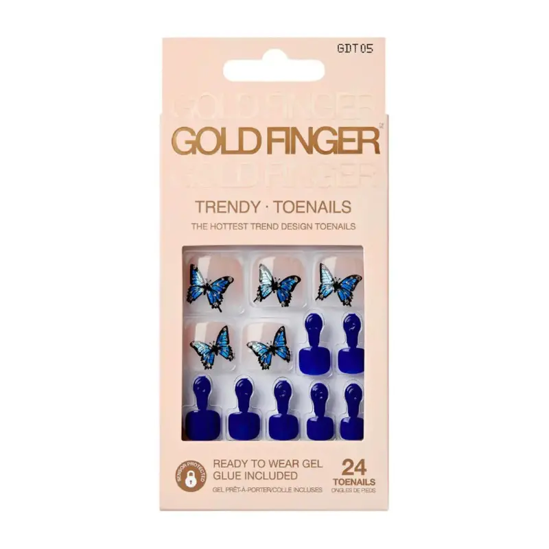 Gold Finger Trendy Toenails - B Flies [Gdt05] 1