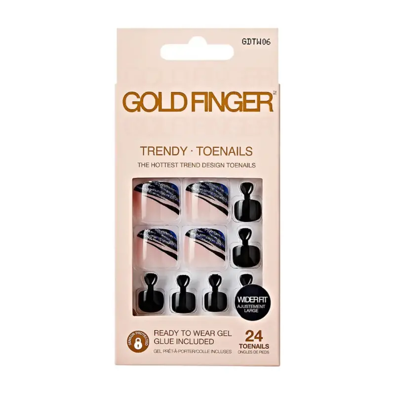 Gold Finger Trendy Wider Fit Toenails - Breeze 1