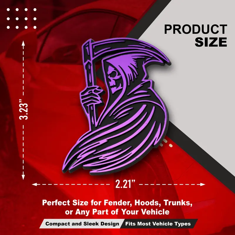 Grim Reaper Emblem - Left And Right - Purple 2