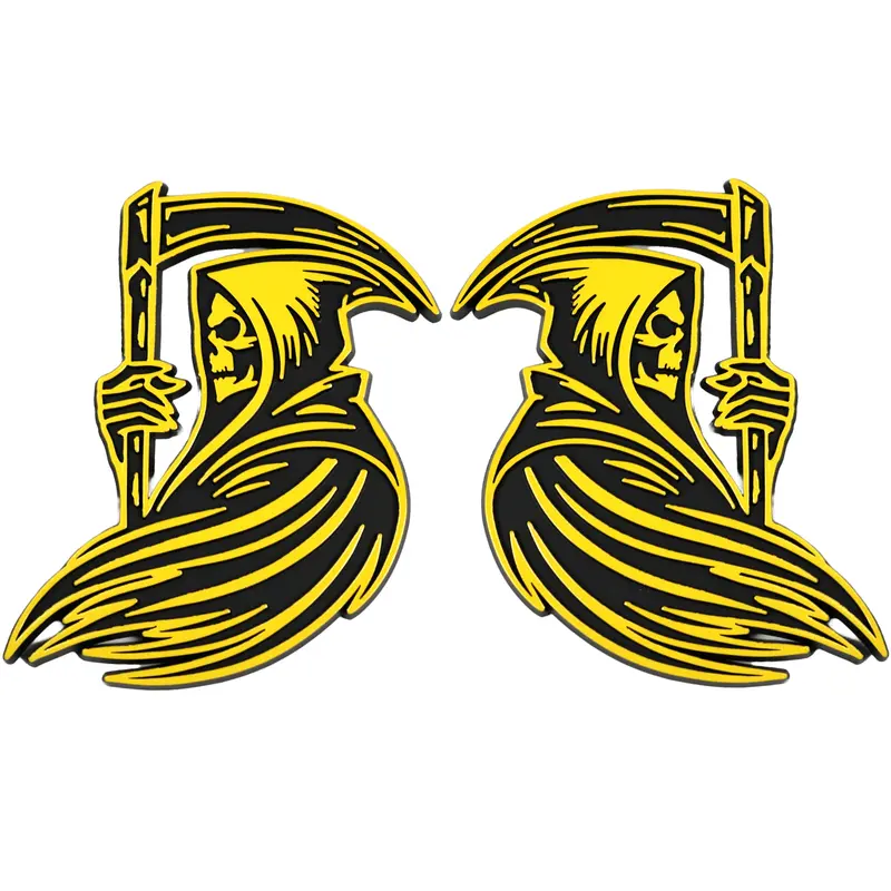 Grim Reaper Emblem - Left And Right - Yellow 1