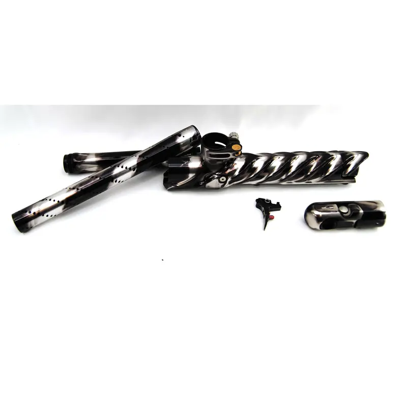 Inception Designs Ripper Etha3 & Etha3m Body Kit With Fang Trigger, Pwr Stella Barrel, And Ez Pz Asa - Polished Black/Silver Acid 1