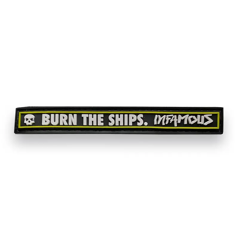 Infamous Paintball "Burn The Ships" Long Style Patch - Black Volt 1