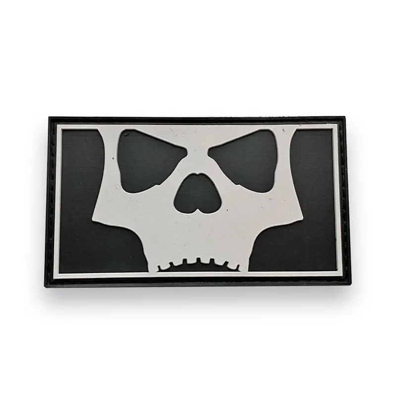 Infamous Paintball "Icon Skull" Full Style Patch - Black Grey 1
