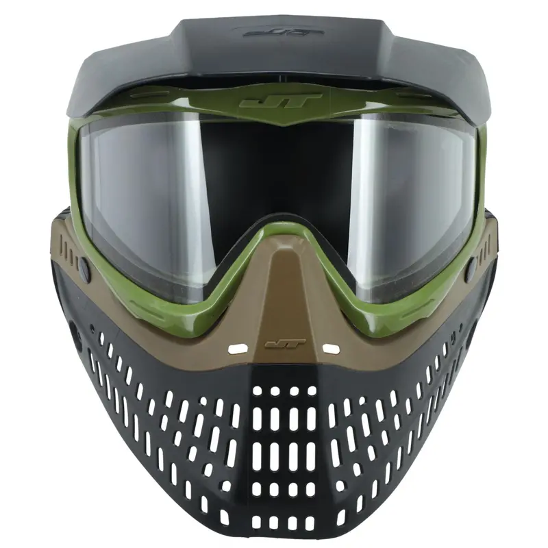 Jt Spectra Proflex Special Edition Paintball Goggle - Olive/Gold W/ Clear Thermal Lens 2