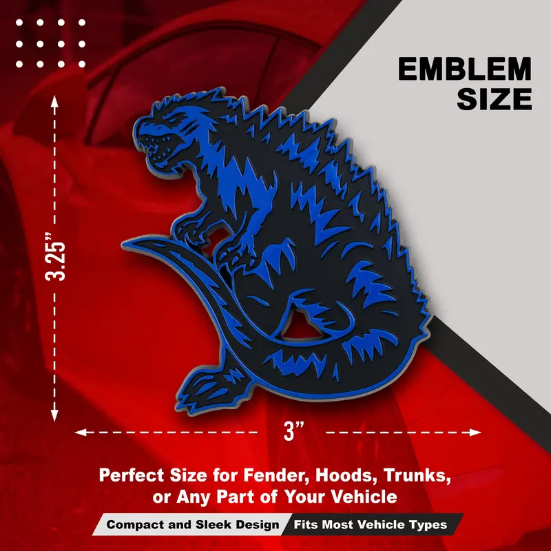 Kaiju Emblem - Left & Right - Blue 2