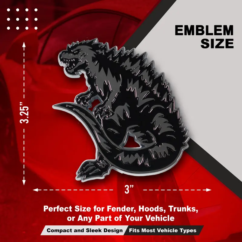 Kaiju Emblem - Left & Right - Chrome 2