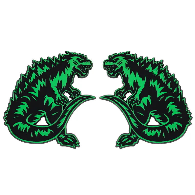 Kaiju Emblem - Left & Right - Green 1