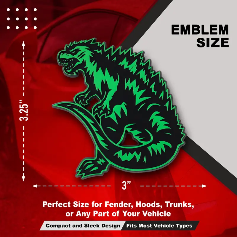 Kaiju Emblem - Left & Right - Green 2