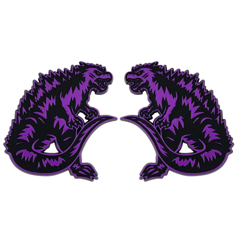 Kaiju Emblem - Left & Right - Purple 1