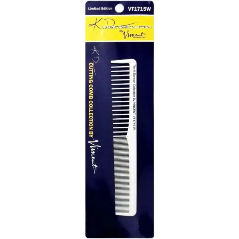 Kd Vincent Ceramic All Purpose Styling Comb Fine Extra Wide - 7.25" 1