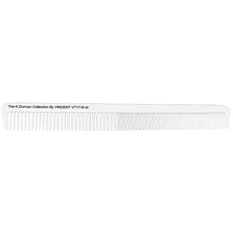 Kd Vincent White Ceramic Cutting Comb - 8.5" 1