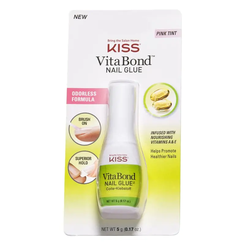 Kiss Vitabond Nail Glue - Infused With Vitamin A & E - .17 Oz [Kvbg01] 1