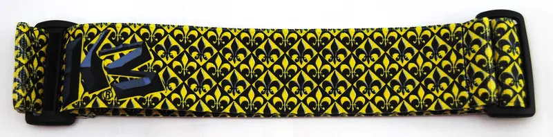 Km Goggle Strap - Fleur De Lis - Yellow 1