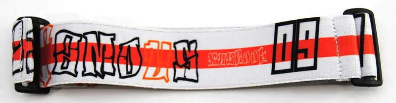 Km Goggle Strap - Infamous - White Red 1