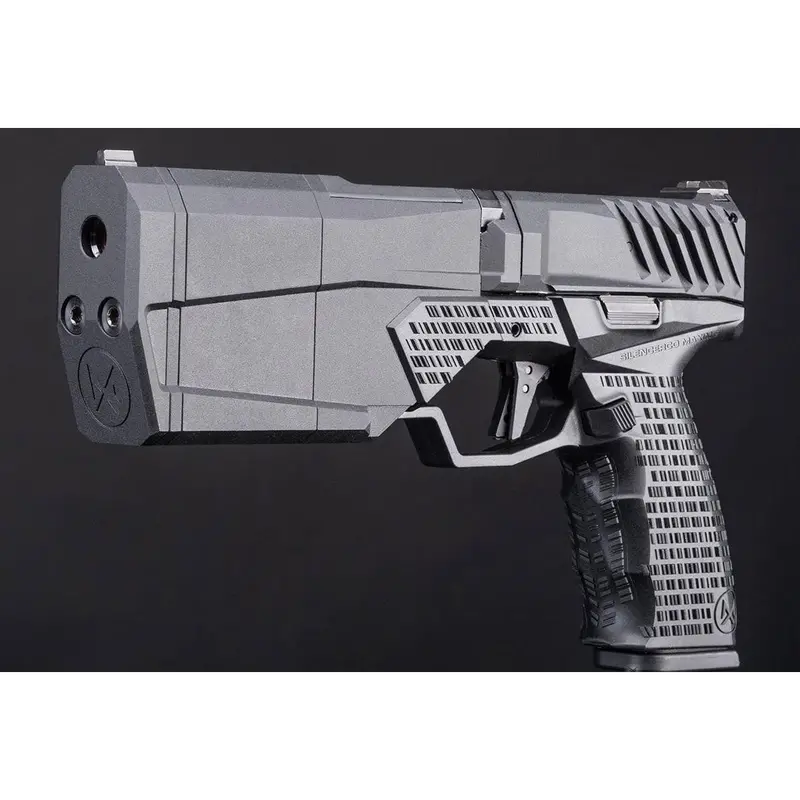 Krytac Silencerco Licensed Maxim 9 Integrally Suppressed Green Gas Blowback Airsoft Pistol - Black 1