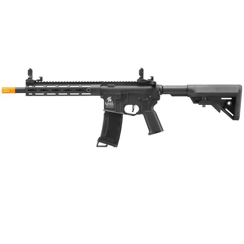 Lancer Tactical Gen 3 Hellion M-Lok 10" Airsoft M4 Aeg Rifle - Black 1