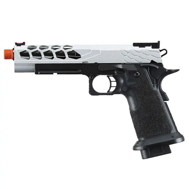 Lancer Tactical Stryk Hi-Capa 5.1 Gas Blowback Airsoft Pistol - Black/Silver 1