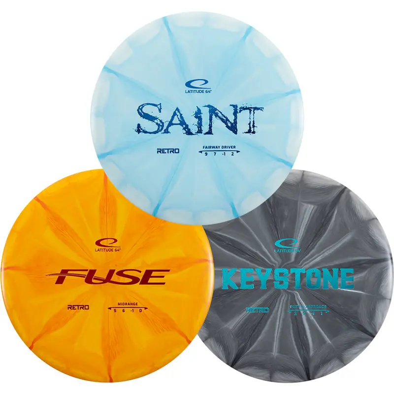 Latitude 64 Advanced Retro Burst Starter Disc Golf Set 1