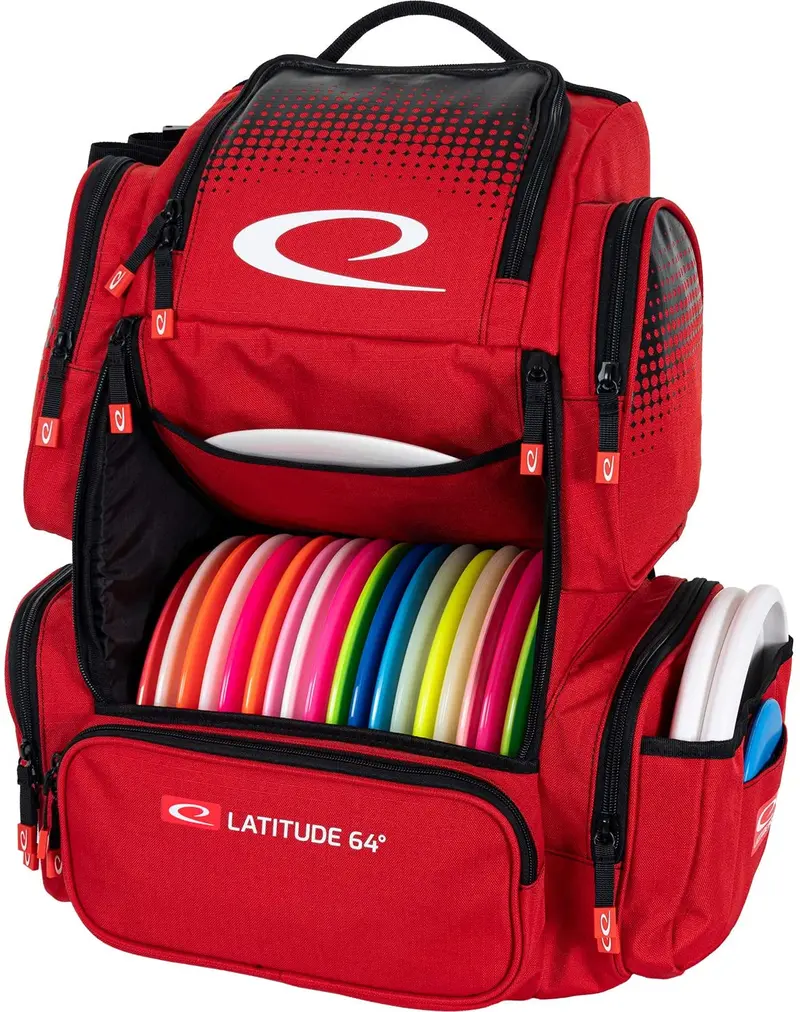 Latitude 64 Luxury E4 Backpack Disc Golf Bag - Red 1