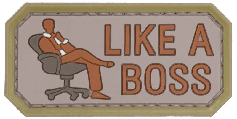 "Like A Boss" Pvc Patch - Tan 1