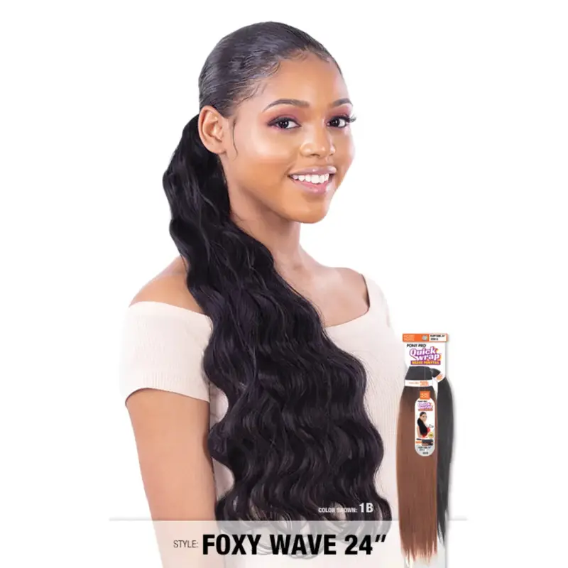 Model Model Quick Wrap Weave Ponytail 24"- Foxy Wave 1